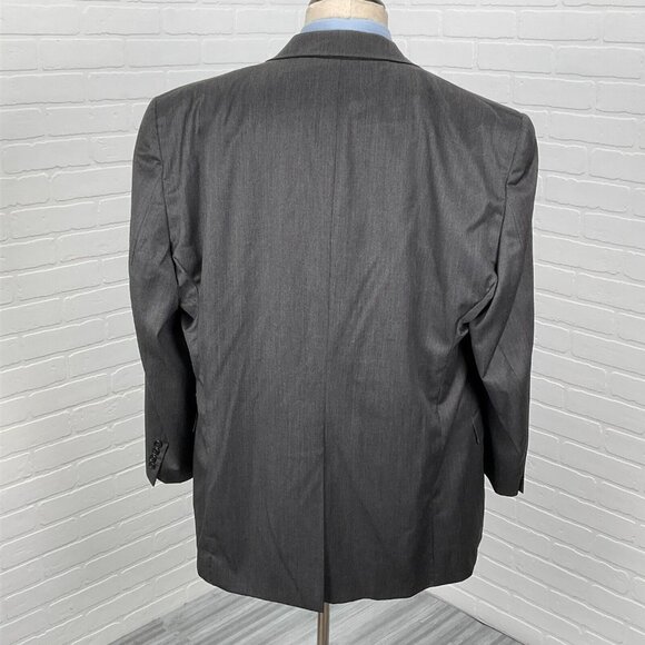 Hart Schaffner Marx Blazer Men 46 Gray Bespoke Gold Trumpeter Classic USA Jacket - Picture 4 of 16